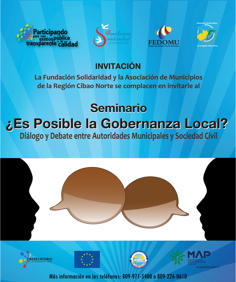 Sociedad Civil y Autoridades Locales Debatirán en Seminario los Desafíos para la Gobernanza Local