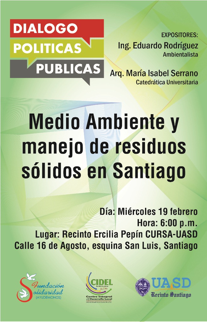 Debatiran sobre Medio Ambiente y Manejo de los Desechos Sólidos en Santiago
