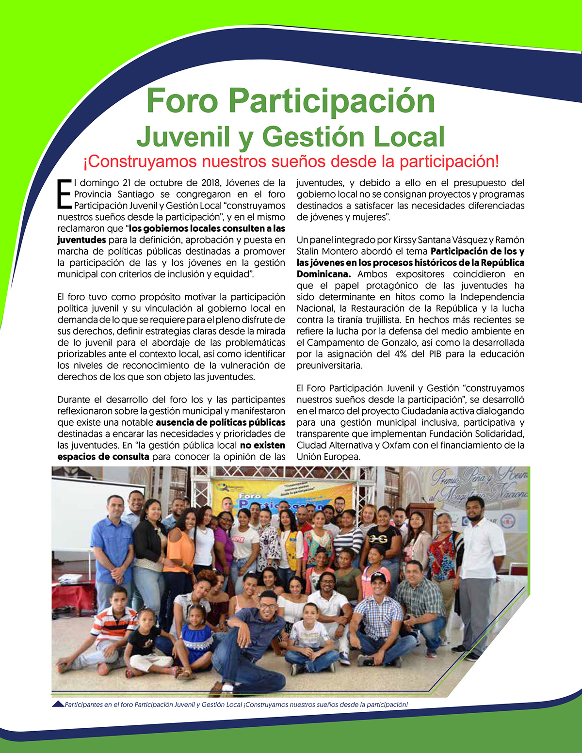 Foro Participación Juvenil y Gestión Local