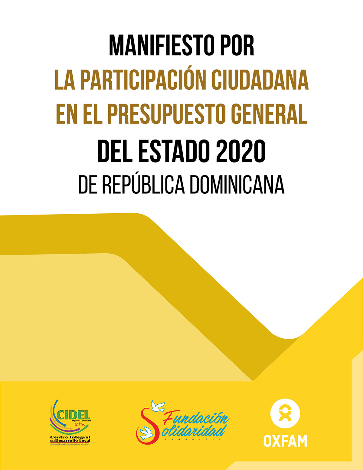 Manifiesto por la participación ciudadana en el Presupuesto General del Estado 2020 de República Dominicana